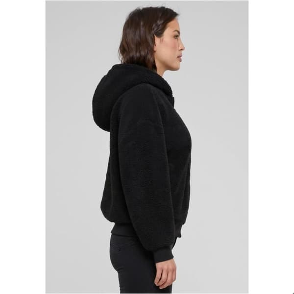Zip hoodie - Urban Classics - Oversize Sherpa - Svart - Kvinna - Långa ärmar