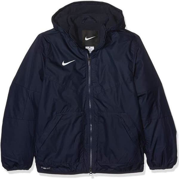 Mixad Barnjacka - Nike - Team Fall - Mörk Obsidian/Vit - 2 Fickor - Huva
