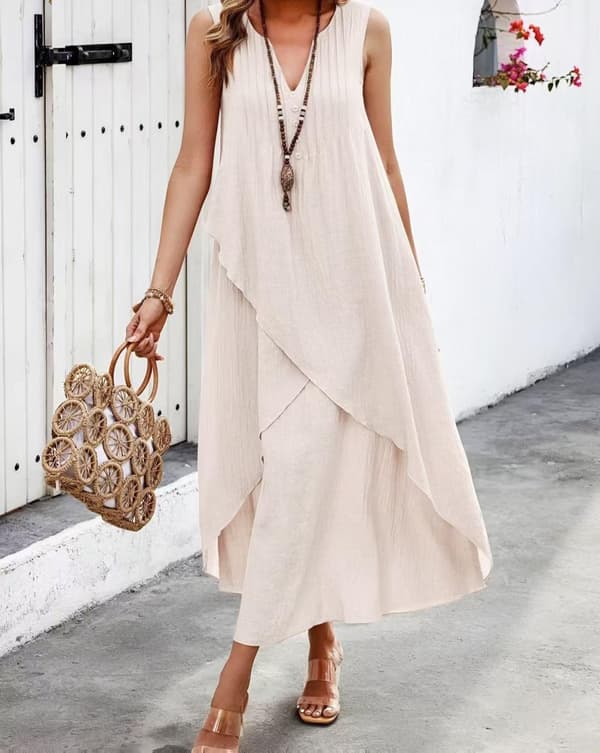 Boho chic dress in many lovely colors - one size 38-46