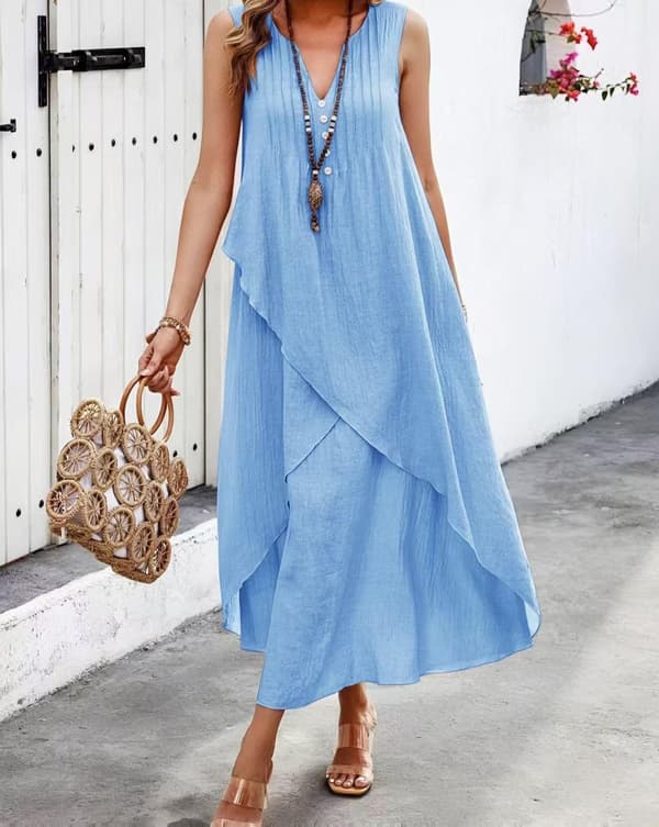 Boho chic dress in many lovely colors - one size 38-46
