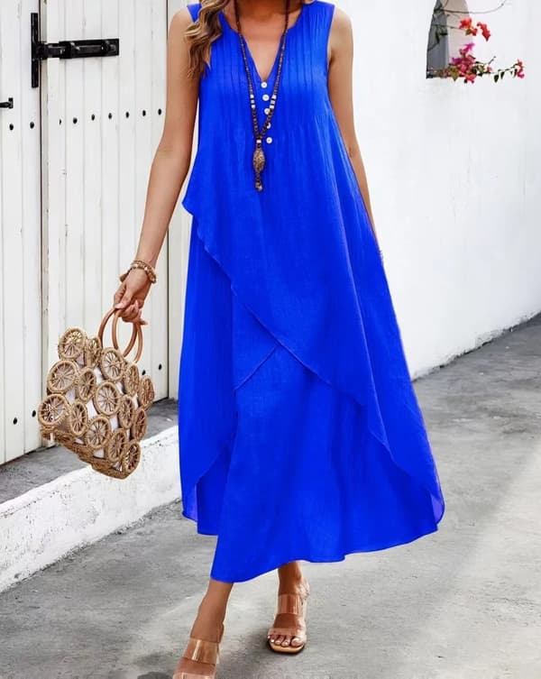 Boho chic dress in many lovely colors - one size 38-46