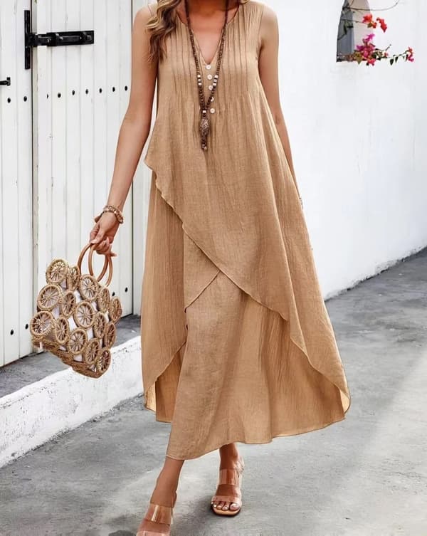Boho chic dress in many lovely colors - one size 38-46