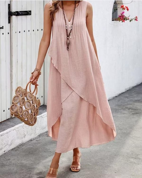 Boho chic dress in many lovely colors - one size 38-46