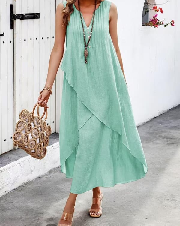 Boho chic dress in many lovely colors - one size 38-46