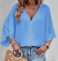 Pikkukuva 2 / 11: Agélii Fashion - V-neck oversize blouse in many lovely colors - one-size 38-44