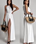 Miniatyrbild 3 av 11: Agélii Fashion - Långklänning i många härliga färger - one size 36-44