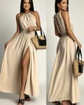 Miniatyrbild 1 av 11: Agélii Fashion - Långklänning i många härliga färger - one size 36-44