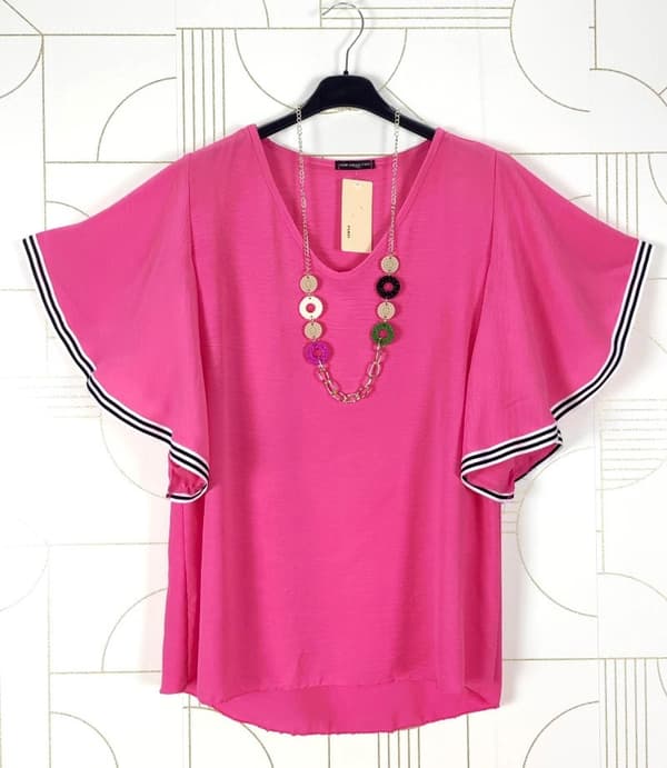 Top with butterfly sleeves - several colors - one size 40-44