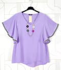 Pikkukuva 3 / 10: Top with butterfly sleeves - several colors - one size 40-44