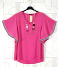 Pikkukuva 2 / 10: Top with butterfly sleeves - several colors - one size 40-44