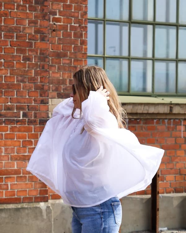 Beach Fiesta Glow Blouse, White - Reunion Home