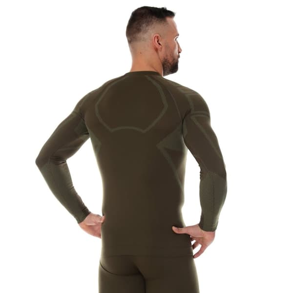Långärmad T-shirt för män Brubeck RANGER PROTECT Termosweatshirt för skogen Khaki Olika Storlekar