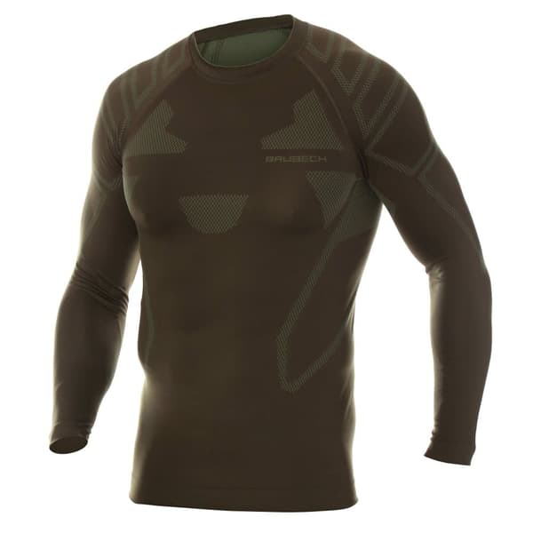 Långärmad T-shirt för män Brubeck RANGER PROTECT Termosweatshirt för skogen Khaki Olika Storlekar