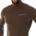 Miniatyrbild 3 av 6: Sweatshirt för herrar Brubeck RANGER WOOL Termounderkläder Merinoull för skogen Khaki, Olika Storlekar