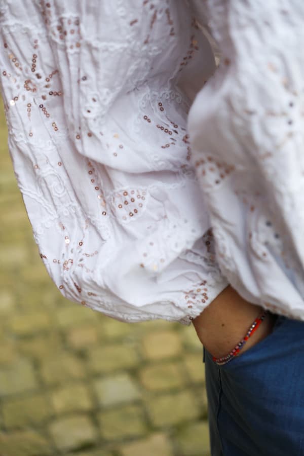 Wow Blouse White - Reunion Home