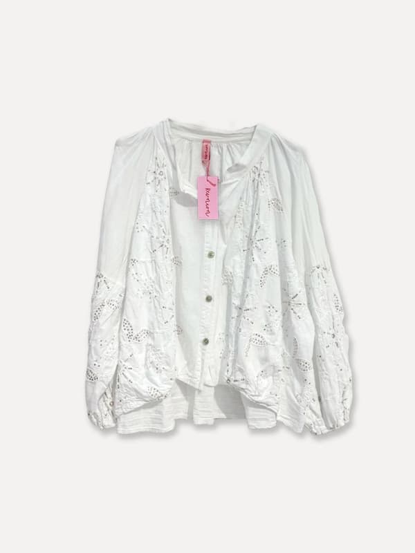 Wow Blouse White - Reunion Home