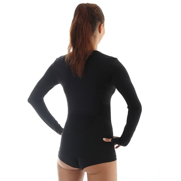 Långärmad T-shirt för kvinnor BRUBECK COMFORT WOOL Termoaktivunderkläder MERINOULL Kräm, Mörk denim, Svart, Ask, Olika Storlekar