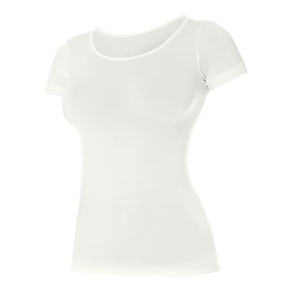 Kortärmad T-shirt för kvinnor BRUBECK COMFORT WOOL Termoaktivunderkläder MERINOULL Kräm, Mörk denim, Svart, Ask, Olika Storlekar