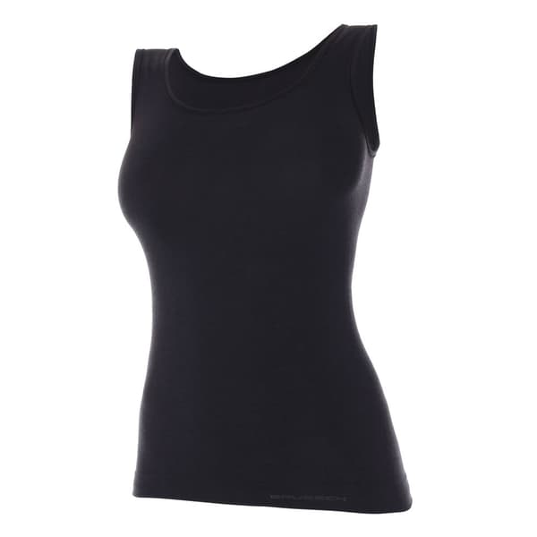Linnen för kvinnor BRUBECK COMFORT WOOL Termoaktiv Ärmlös T-shirt MERINOULL Kräm, Mörk denim, Svart, Ask, Hud, Olika Storlekar