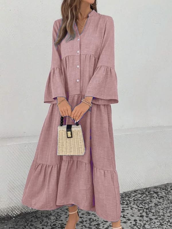 Agélii Fashion - Shirt dress with ruffles - several colors - one size 38-44
