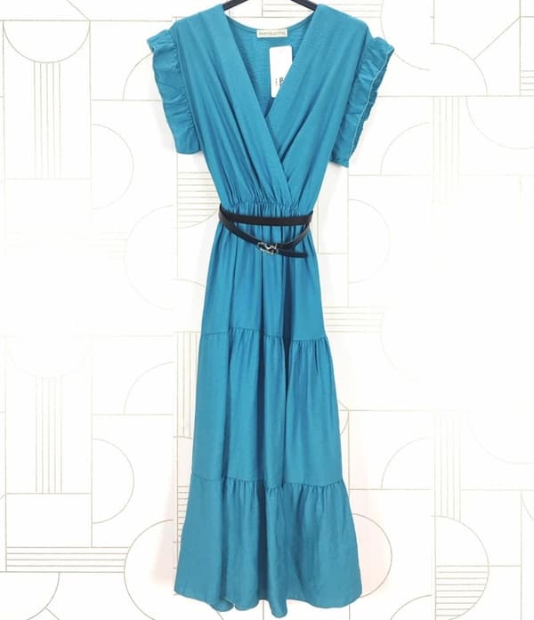 Agélii Fashion - Wrap dress with sash in several colors - one-size 38-42