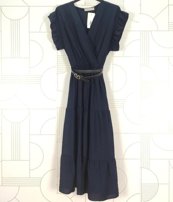 Agélii Fashion - Wrap dress with sash in several colors - one-size 38-42