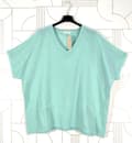 Miniatyrbild 5 av 11: Agélii Fashion - Oversized t-shirt med fransiga kanter - flera färger - one size 44-52