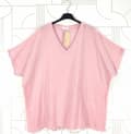 Miniatyrbild 7 av 11: Agélii Fashion - Oversized t-shirt med fransiga kanter - flera färger - one size 44-52