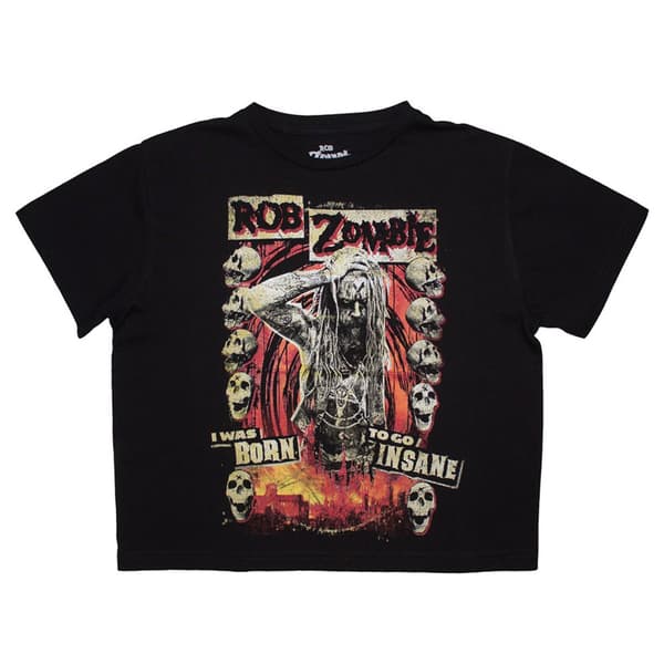 Rob Zombie Born To Go Insane Crop Top