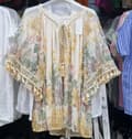 Miniatyrbild 3 av 4: Agélii Fashion - Boho chic spetstopp i ljusgult eller blått - one size 40-46
