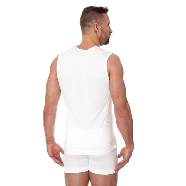 Linnen för män BRUBECK COMFORT COTTON Termoaktiv Ärmlös T-shirt Svart, Vit, Olika Storlekar