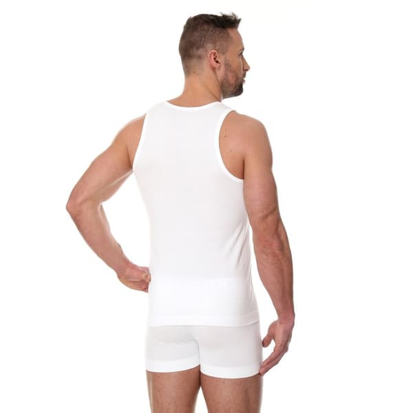 Linnen för män BRUBECK COMFORT COTTON Termoaktiv ärmlös T-shirt Vit, Svart, Olika Storlekar