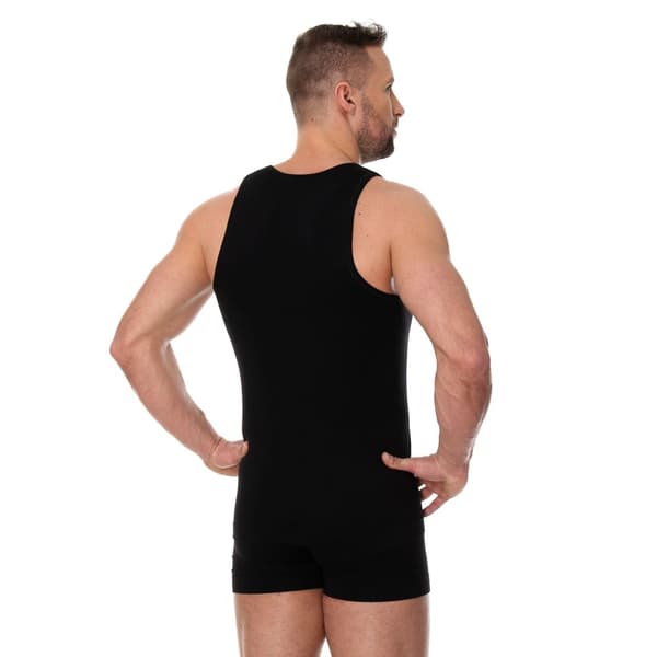 Linnen för män BRUBECK COMFORT COTTON Termoaktiv ärmlös T-shirt Vit, Svart, Olika Storlekar