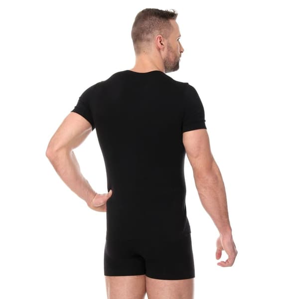 Kortärmad T-shirt för män BRUBECK COMFORT COTTON Termoaktiva underkläder Vit, Svart, Olika Storlekar