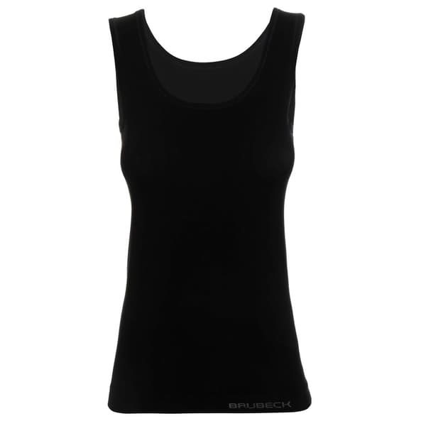 Linnen för kvinnor BRUBECK COMFORT COTTON Termoaktiv Ärmlös T-shirt Vit, Beige, Svart, Olika Storlekar