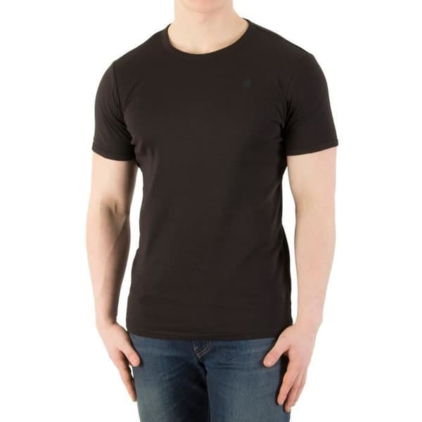 T-shirt Herr Slim - G-STAR - Svart - 100% Bomull - Rundad Hals - Korta Ärmar