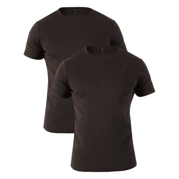 T-shirt Herr Slim - G-STAR - Svart - 100% Bomull - Rundad Hals - Korta Ärmar