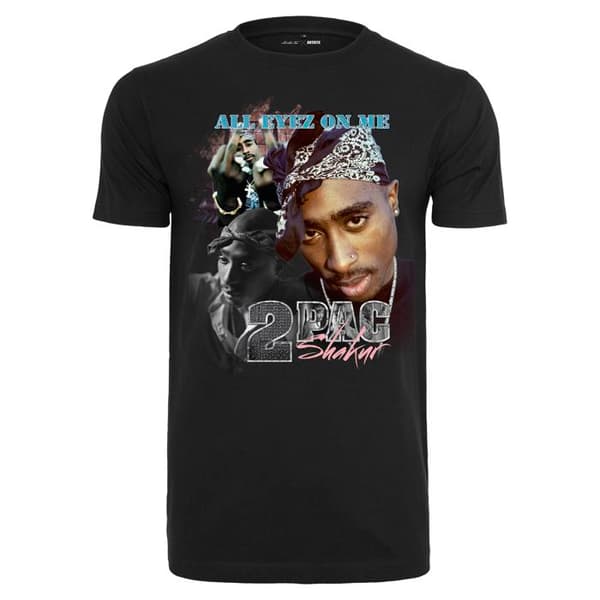T-shirt - Mister Tee - Tupac Retro - 100% Bomull - Korta Ärmar - Normal Passform