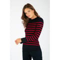 Miniatyrbild 1 av 3: Pull marin Femme - ARMORLUX - BRIAC - Randig - Rund hals - 100% merinoull