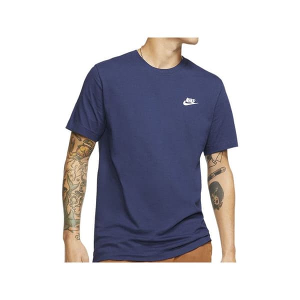 T-shirt - Nike - Sportswear Club - Blå - 100% bomull - Kortärmad