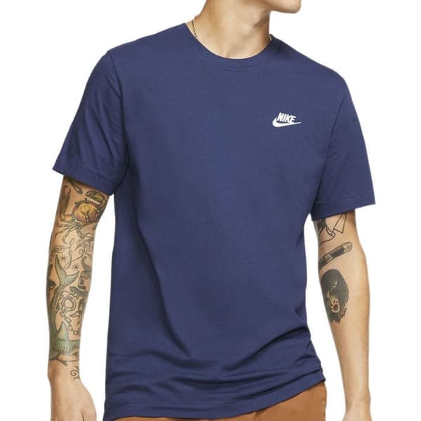 T-shirt - Nike - Sportswear Club - Blå - 100% bomull - Kortärmad
