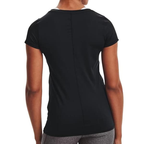 T-Shirt Fitness Dam - Under Armour - HeatGear Armour - Svart - Korta Ärmar - Antiperspirant