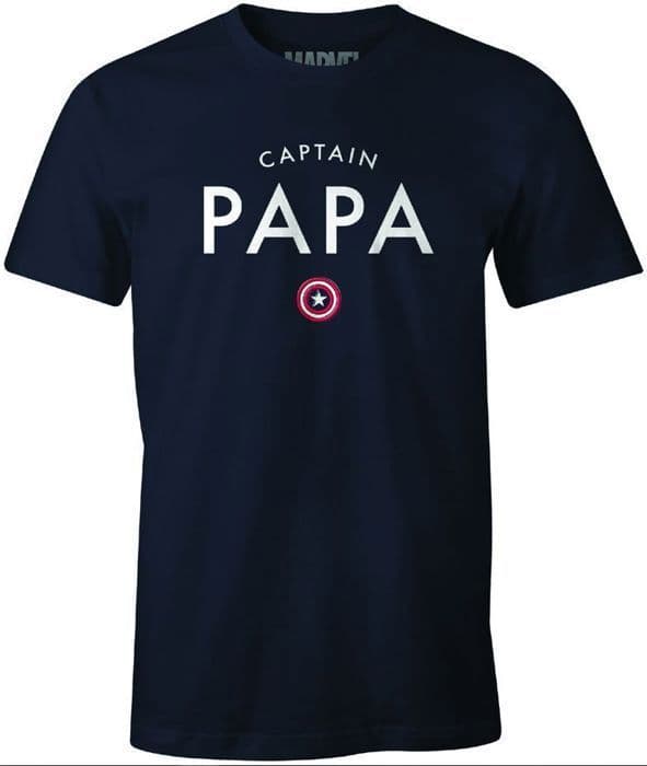 MARVEL T-shirt - KAPTEN PAPA - Korta ärmar - Rundad krage - Marinblå - Blå