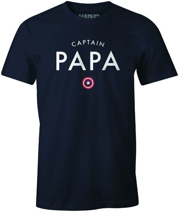 MARVEL T-shirt - KAPTEN PAPA - Korta ärmar - Rundad krage - Marinblå - Blå