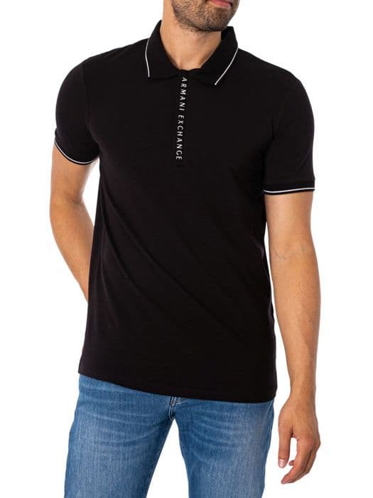 Polo - ARMANI EXCHANGE - 8NZF71P - Svart - Kortärmad - Regular