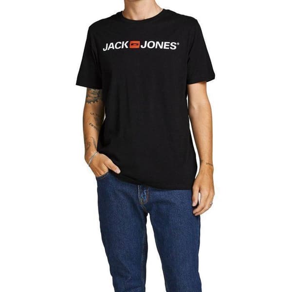 T-shirt - Jack & Jones - Vit - 100% Bomull - Korta Ärmar - Rak Passform