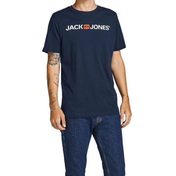 T-shirt - Jack & Jones - Vit - 100% Bomull - Korta Ärmar - Rak Passform