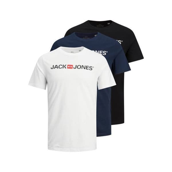 T-shirt - Jack &amp; Jones - Vit - 100% Bomull - Korta Ärmar - Rak Passform