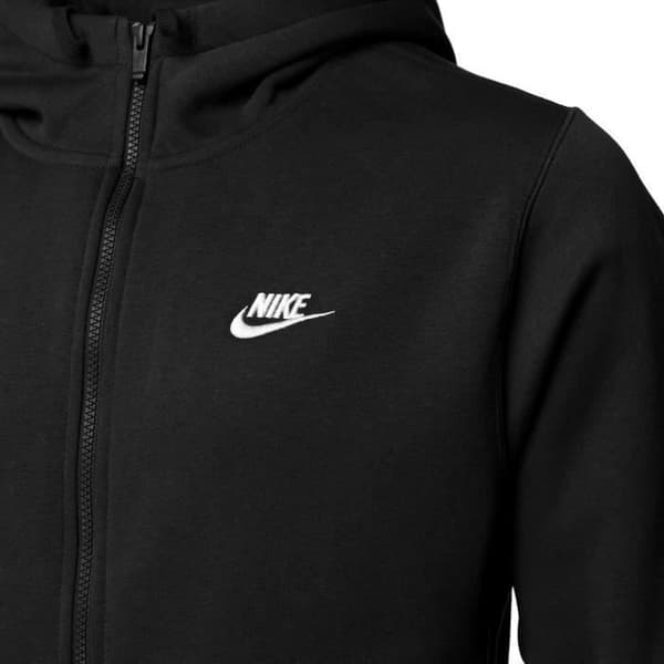 Sweat - NIKE - M NSW CLUB HOODIE FZ BB - Svart - Långa ärmar - Huva