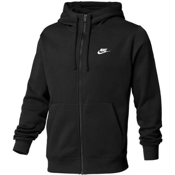 Sweat - NIKE - M NSW CLUB HOODIE FZ BB - Svart - Långa ärmar - Huva